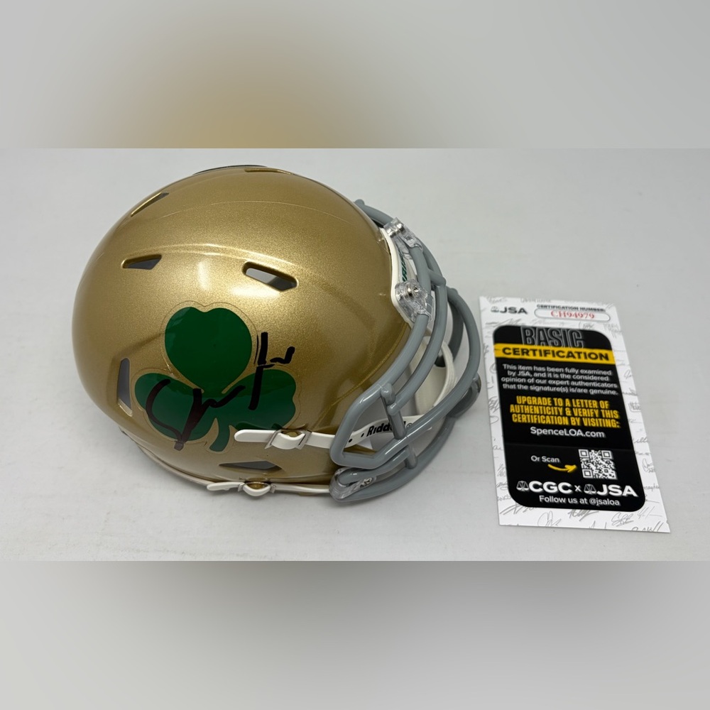 Shane Gillis signed‎ Notre Dame Fighting Irish Mini Helmet JSA COA
